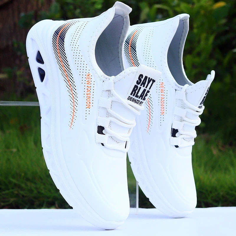 秋季男鞋子皮面一脚蹬老北京布鞋防水防滑板鞋轻便运动休闲工作鞋