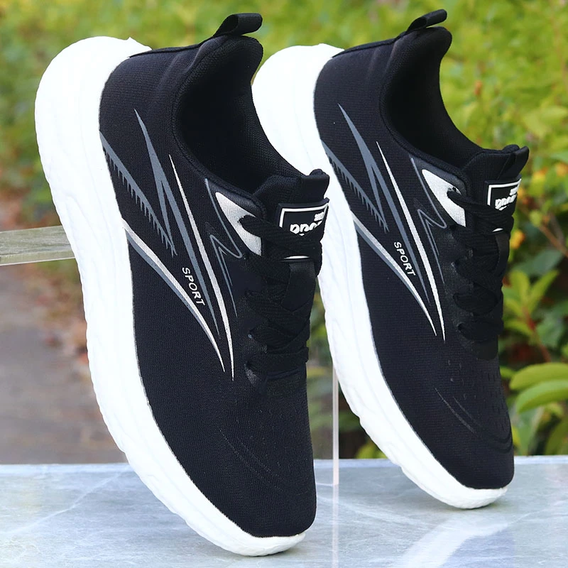 男鞋秋季网面透气运动鞋防臭防滑超轻休闲跑步鞋软底高弹健步鞋子