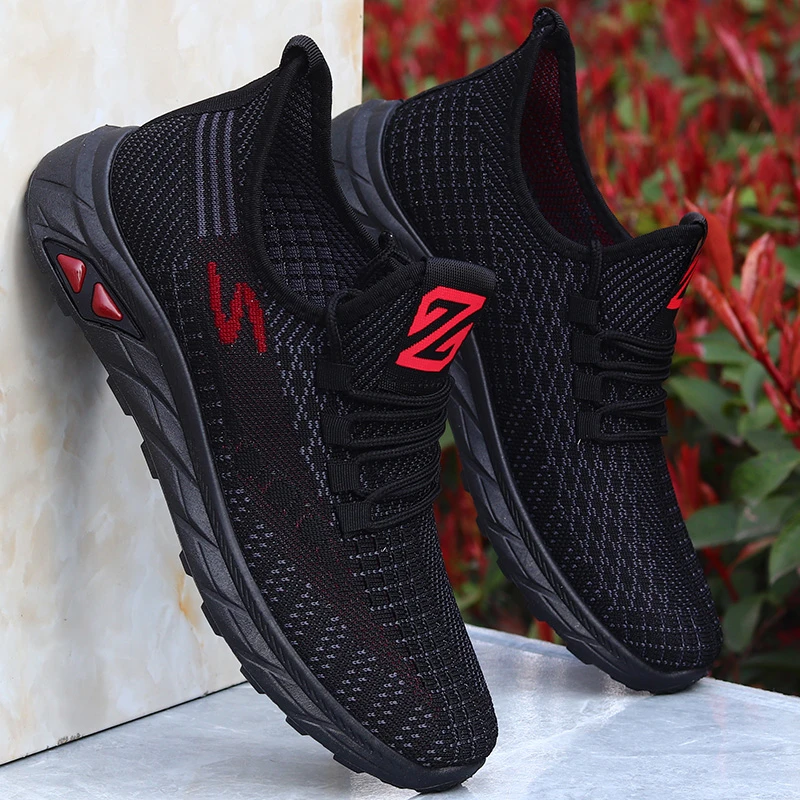 一脚蹬男鞋子夏季薄款网鞋透气防臭老北京布鞋软底轻便运动工作鞋