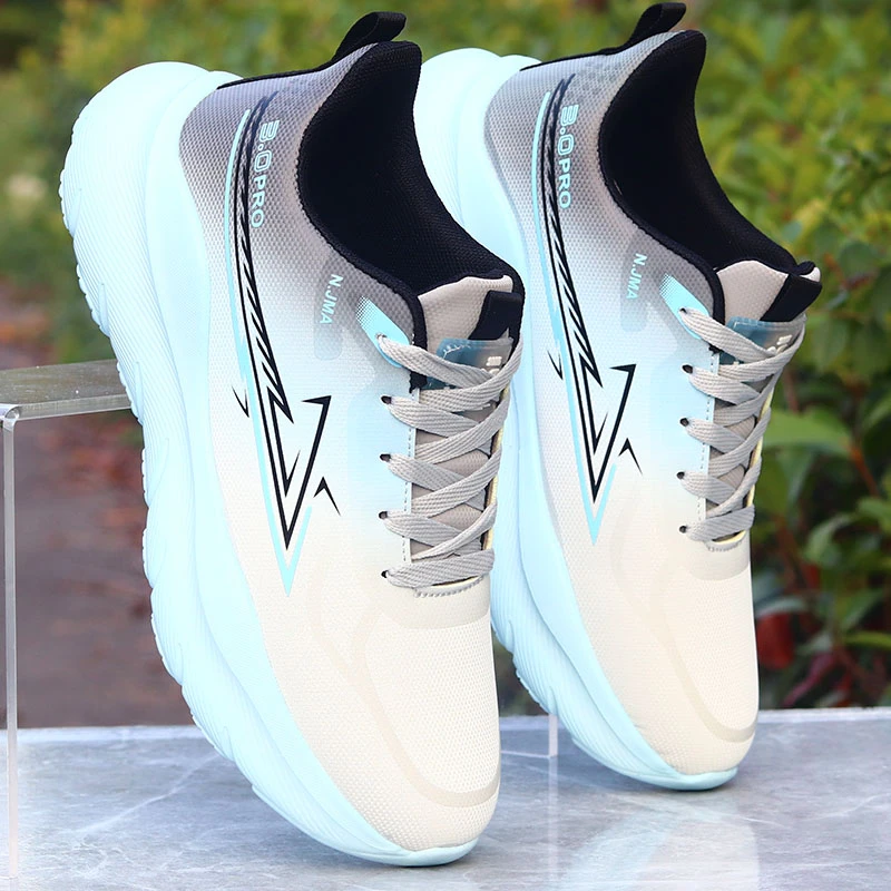 秋冬季潮款鞋子男生高档皮面运动老爹鞋超软厚底跑步鞋轻便休闲鞋