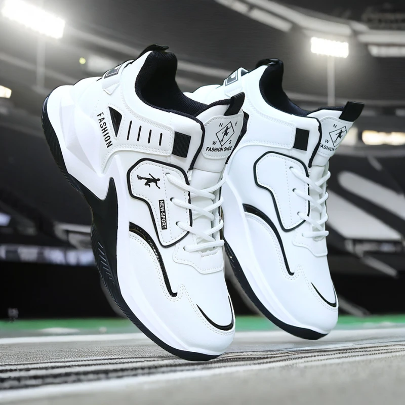 男鞋子2024春季新款篮球鞋学生耐磨高帮运动休闲鞋增高百搭软底鞋