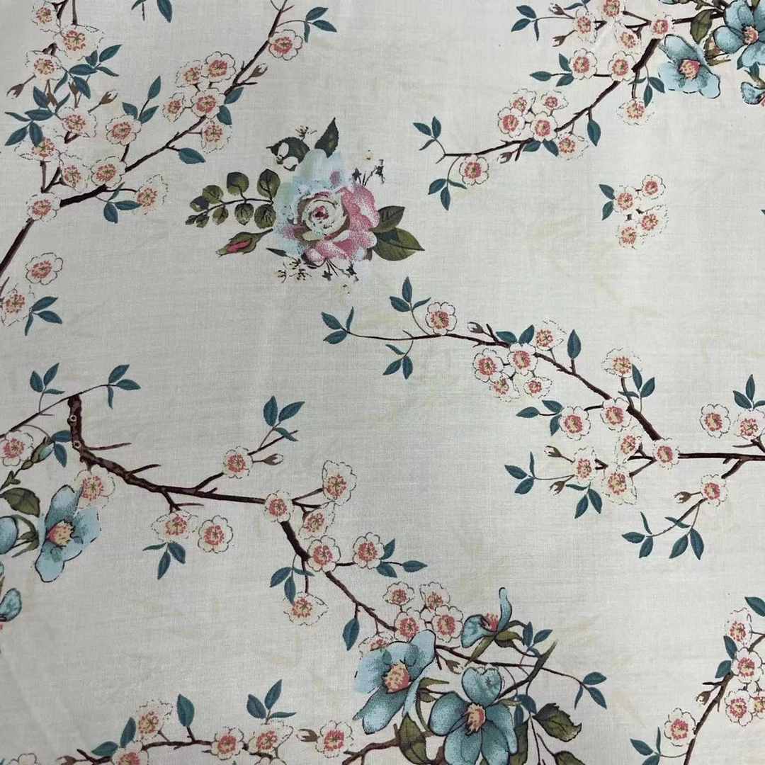 【绒兰】袋鼠国订单！棉绸布料200号 枝条花开