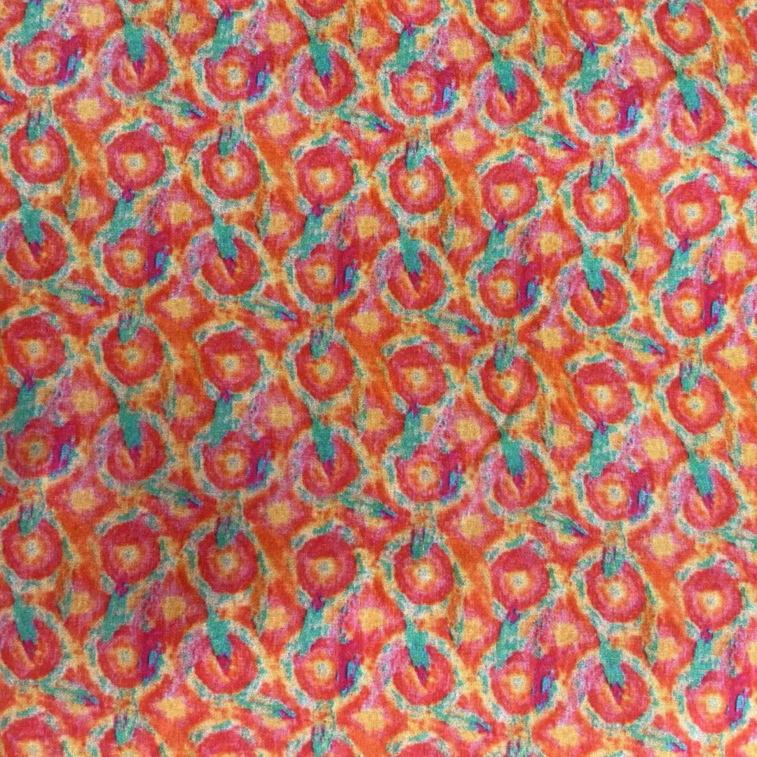 【绒兰】芦荟府绸棉布料 173号 民族风