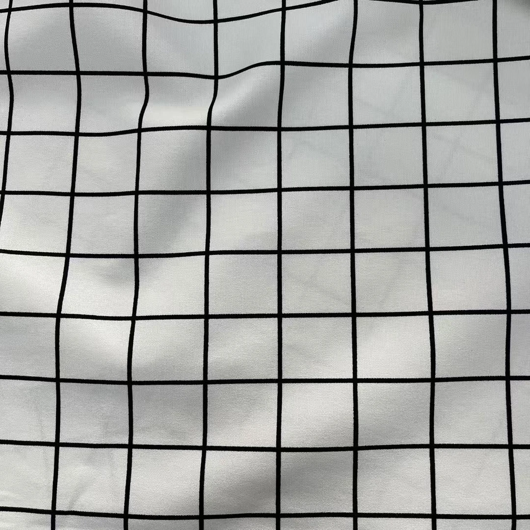 【绒兰】匠心制作！全棉数码印花帆布面料 85号 经典方格