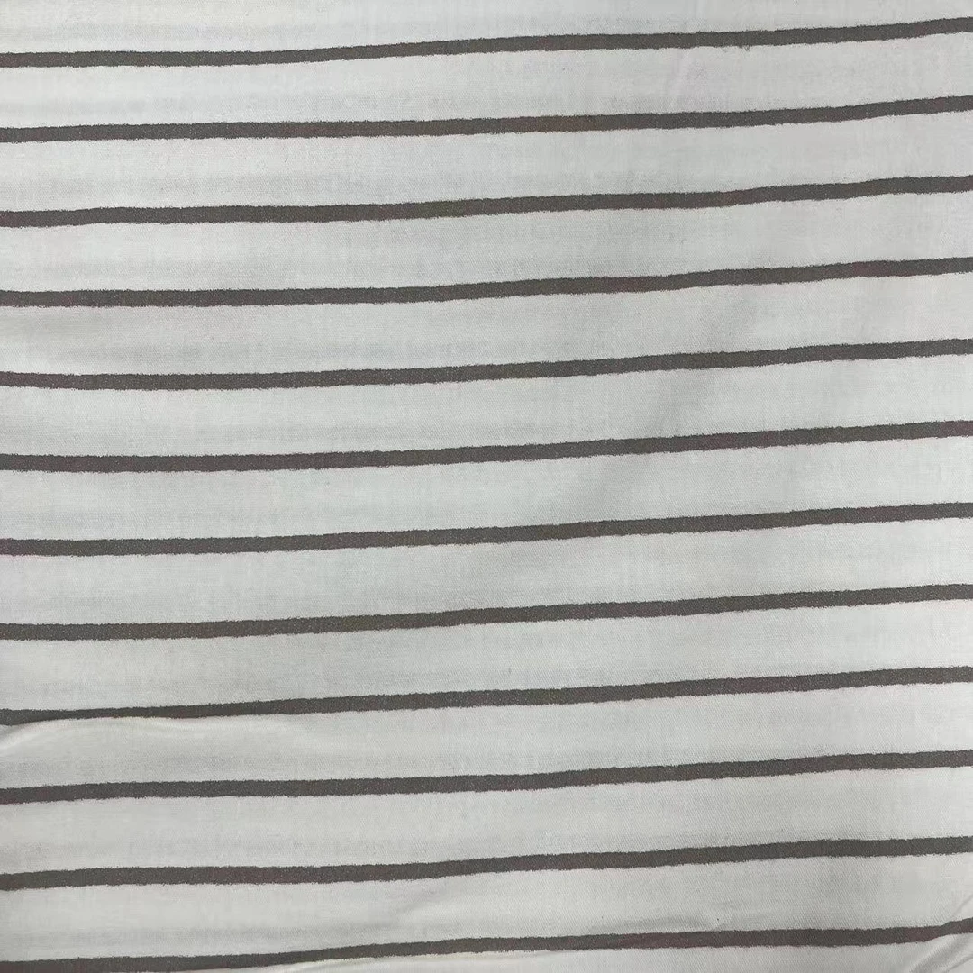 【绒兰】加宽秋冬全棉轻磨毛布料 07号 浅咖线条