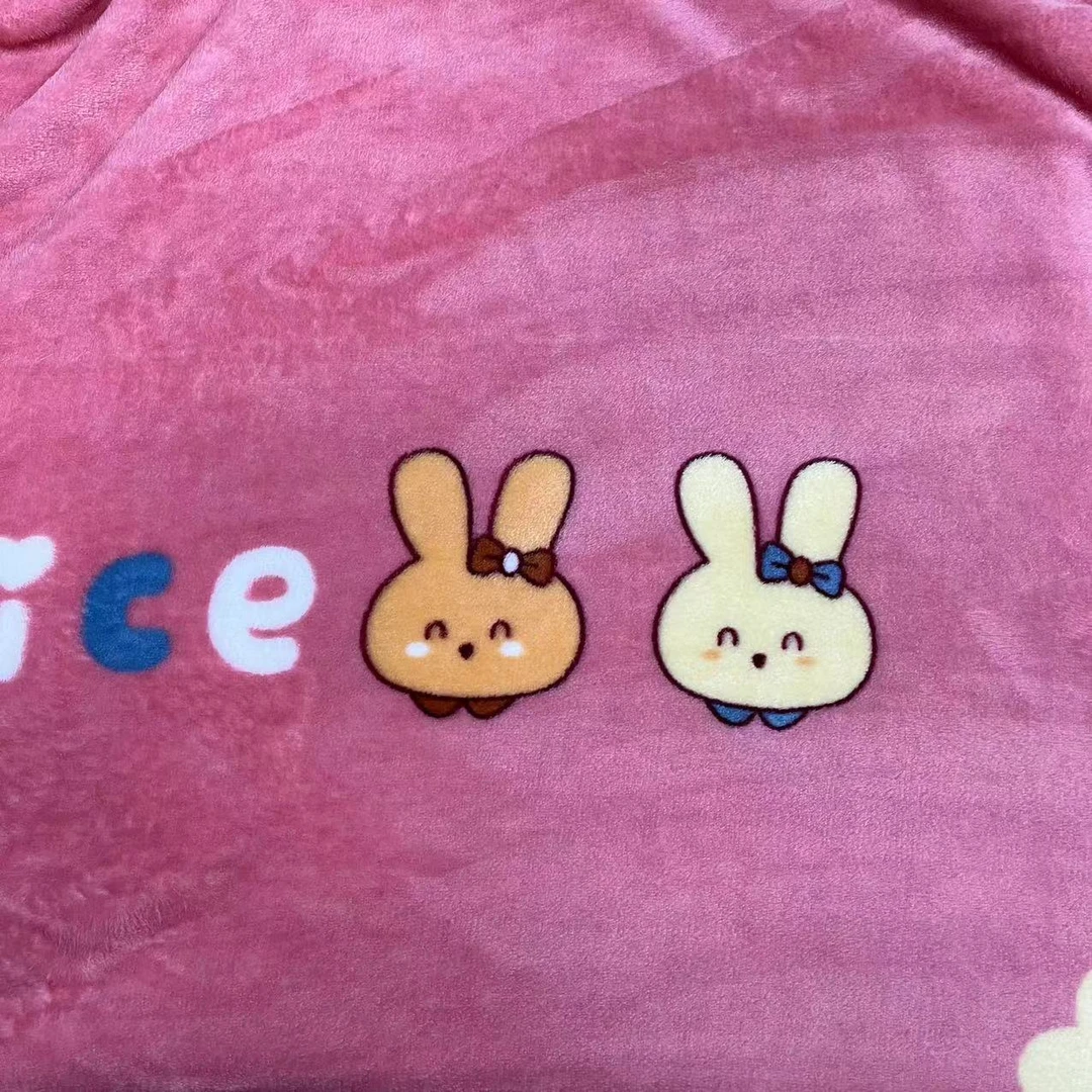 【绒兰】(200cmX230cm)法兰绒床单02号 可爱兔