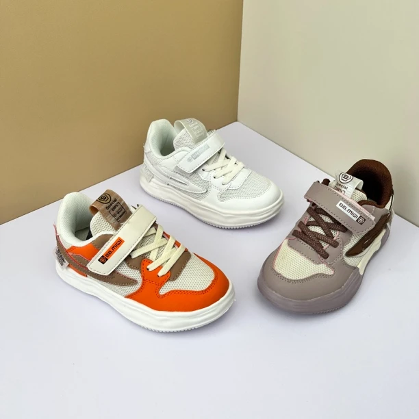 春季新款儿童双网男童女童透气百搭休闲鞋板鞋2191