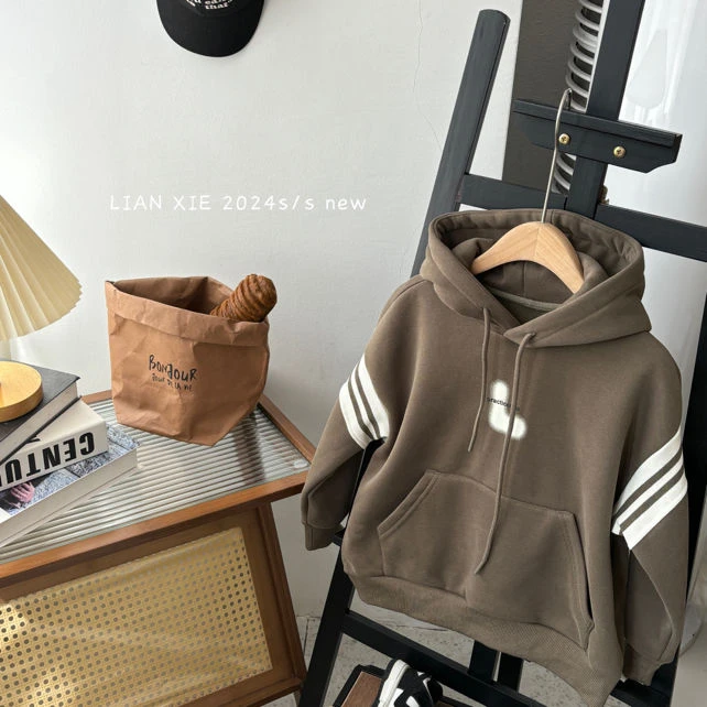 LX - 12030  高货加绒针织连帽卫衣