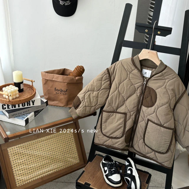 LX - 12024  高货撞色小棉衣