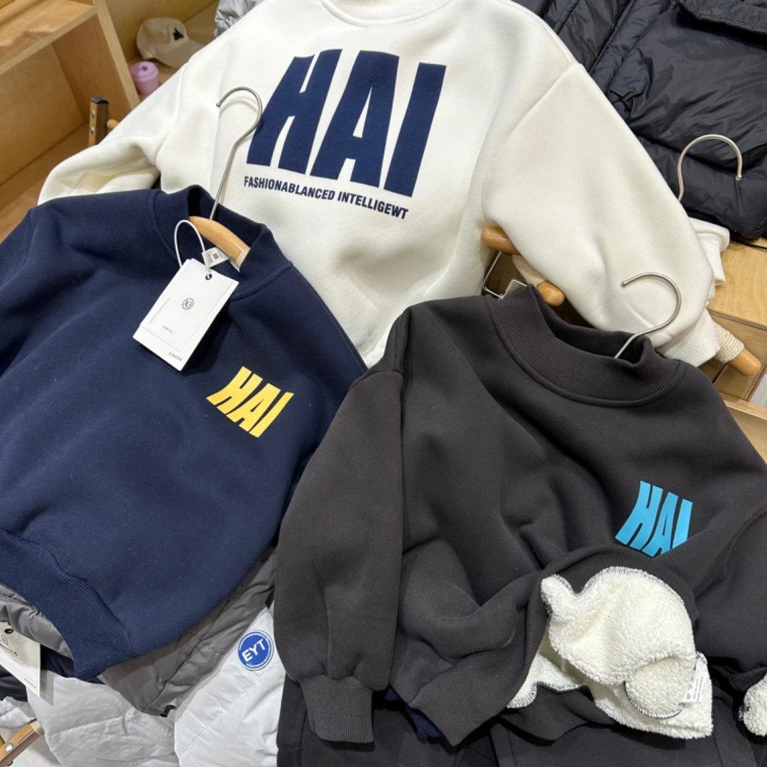 XB-23122   高货韩版HAI字母圆领卫衣