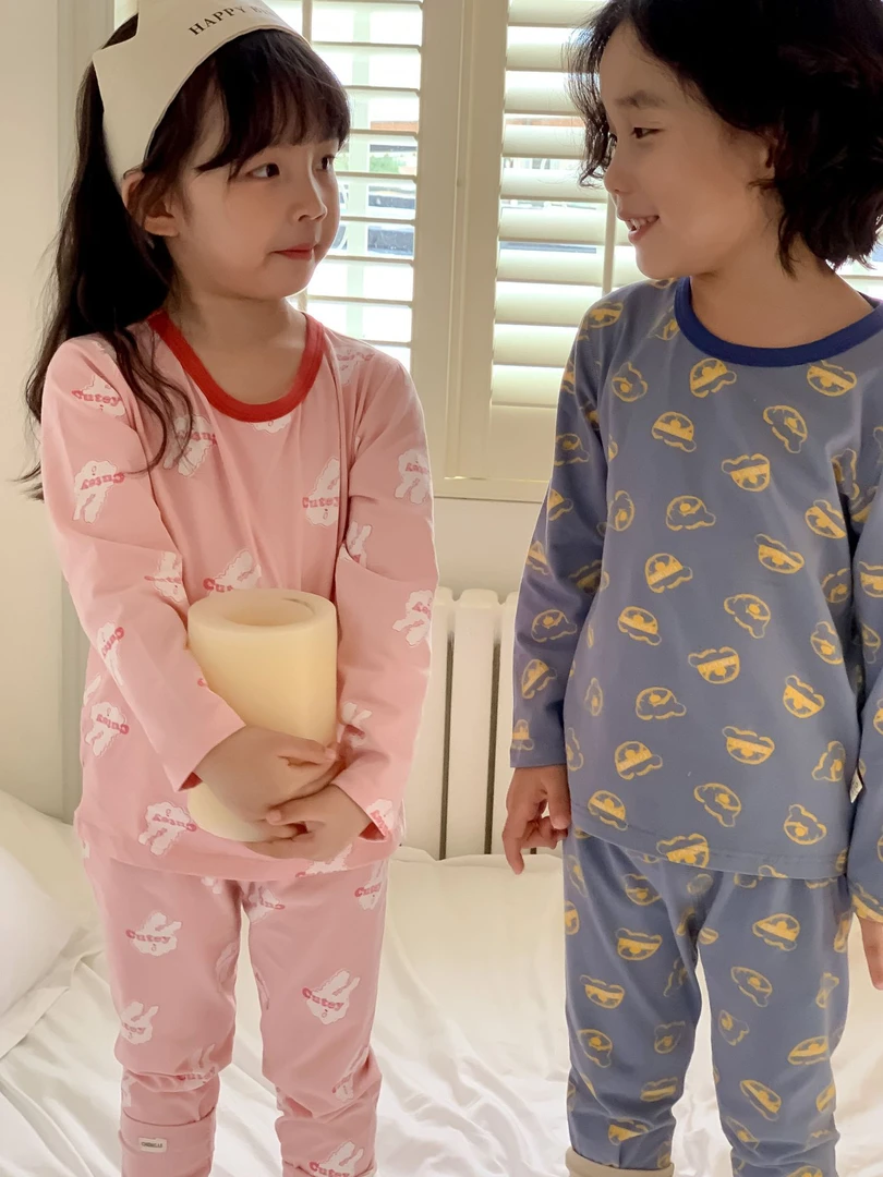 NLYM-S60260 满印全棉秋衣秋裤保暖内衣家居服套装