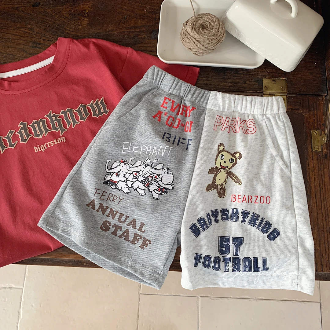 BC-G0215 印花短裤男童AB中裤童装五分裤