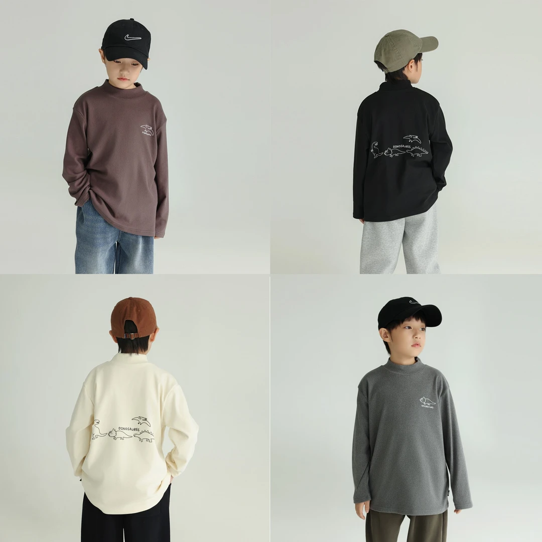 ALL -   四色恐龙高领衫  上衣中大童舒适保暖加厚高领打底衫