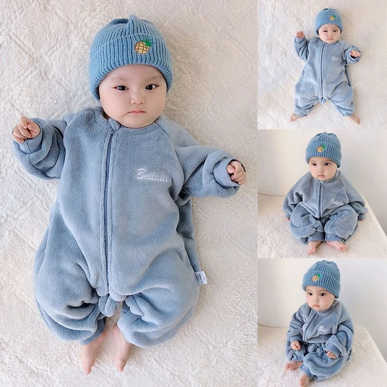 双面绒婴儿秋冬衣服春秋儿童加绒女宝秋冬季新生儿拜年服冬季衣服