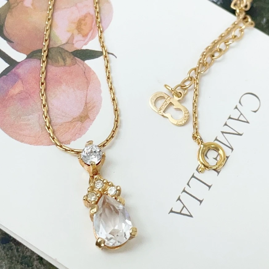 99新 DIOR/迪奥 【攀攀首饰】P224829615迪奥水钻款项链