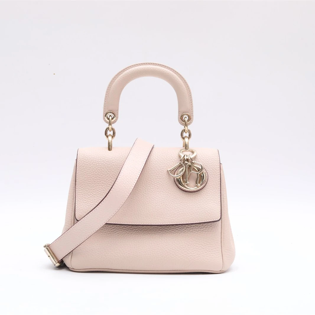 99新 DIOR/迪奥 小花6花  Dior 粉色单肩包 裸粉色 金扣