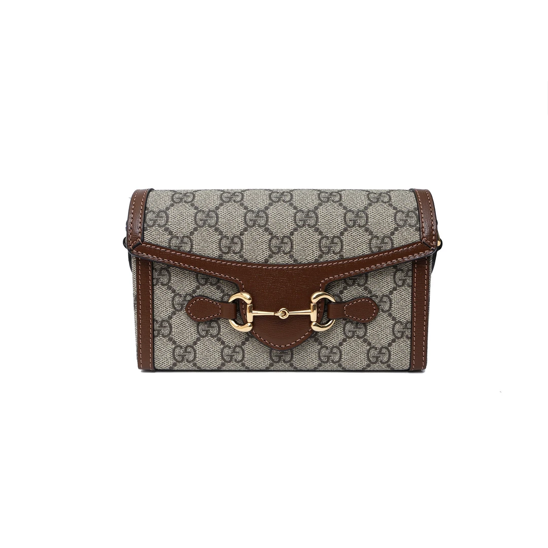 全新未使用 GUCCI/古驰 小花攀攀Horsebit 马衔扣 1955 盒子包18