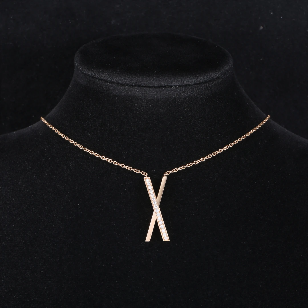 99新 Tiffany & Co./蒂芙尼 【33精选】828079Atlas 项链 玫瑰金