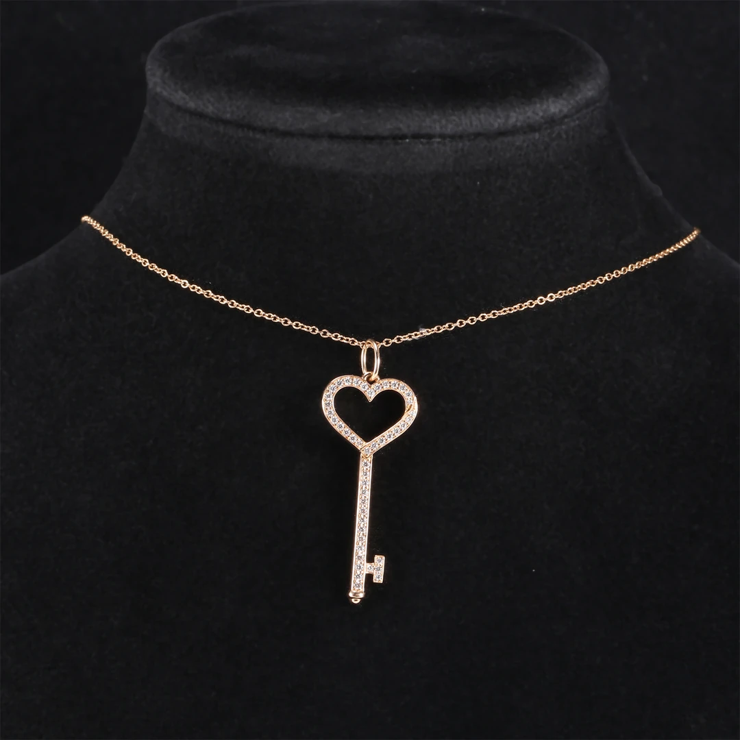 99新 Tiffany & Co./蒂芙尼 -180小花佳珊244099钥匙项链 pt950