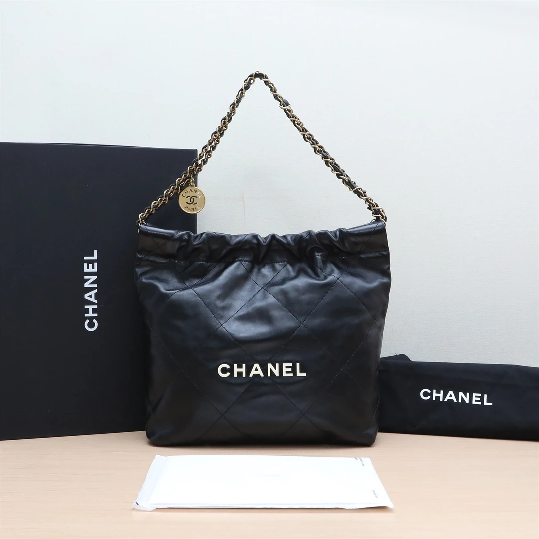 99新 Chanel/香奈儿 小花双双P244274479 22Bag Tote 小号 芯片