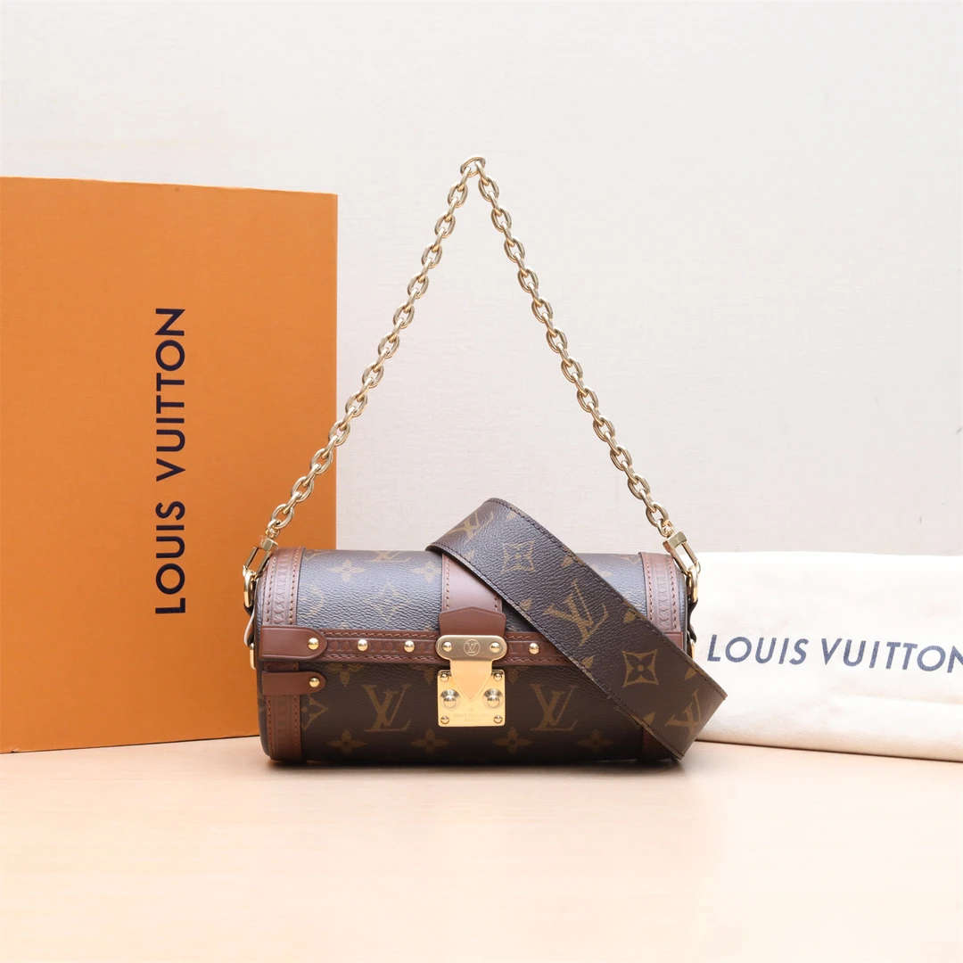 99新 LouisVuitton/路易威登 小花佳珊巴比龙 链条圆桶包037380
