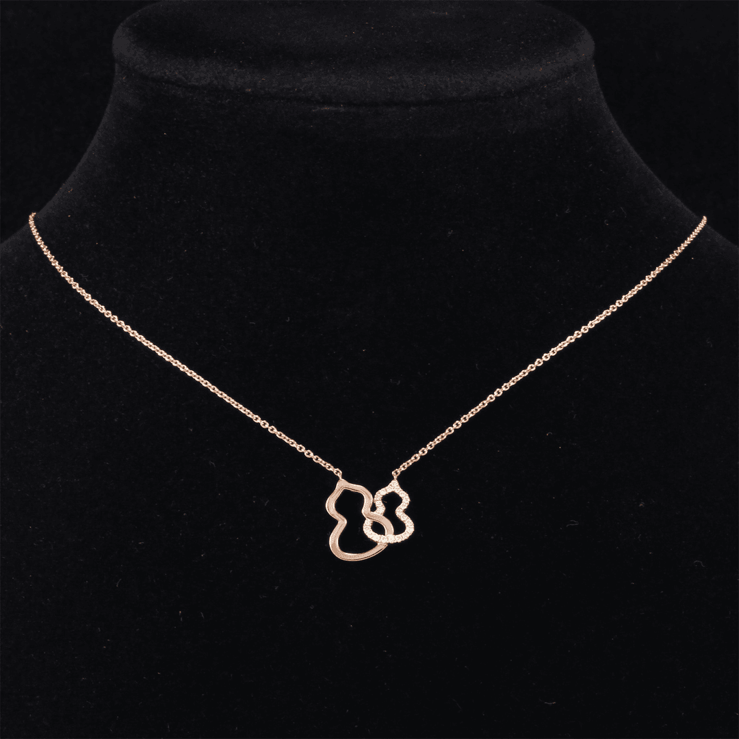 99新 Qeelin 【33精选】502057葫芦 单个镶钻 18K玫瑰金拼钻石