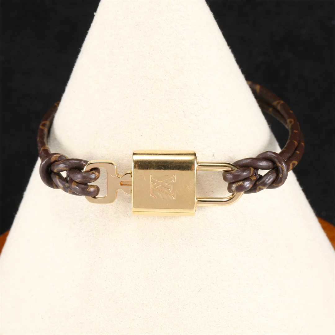 99新 LouisVuitton/路易威登 小花佳珊244286老花 锁头钥匙 手绳