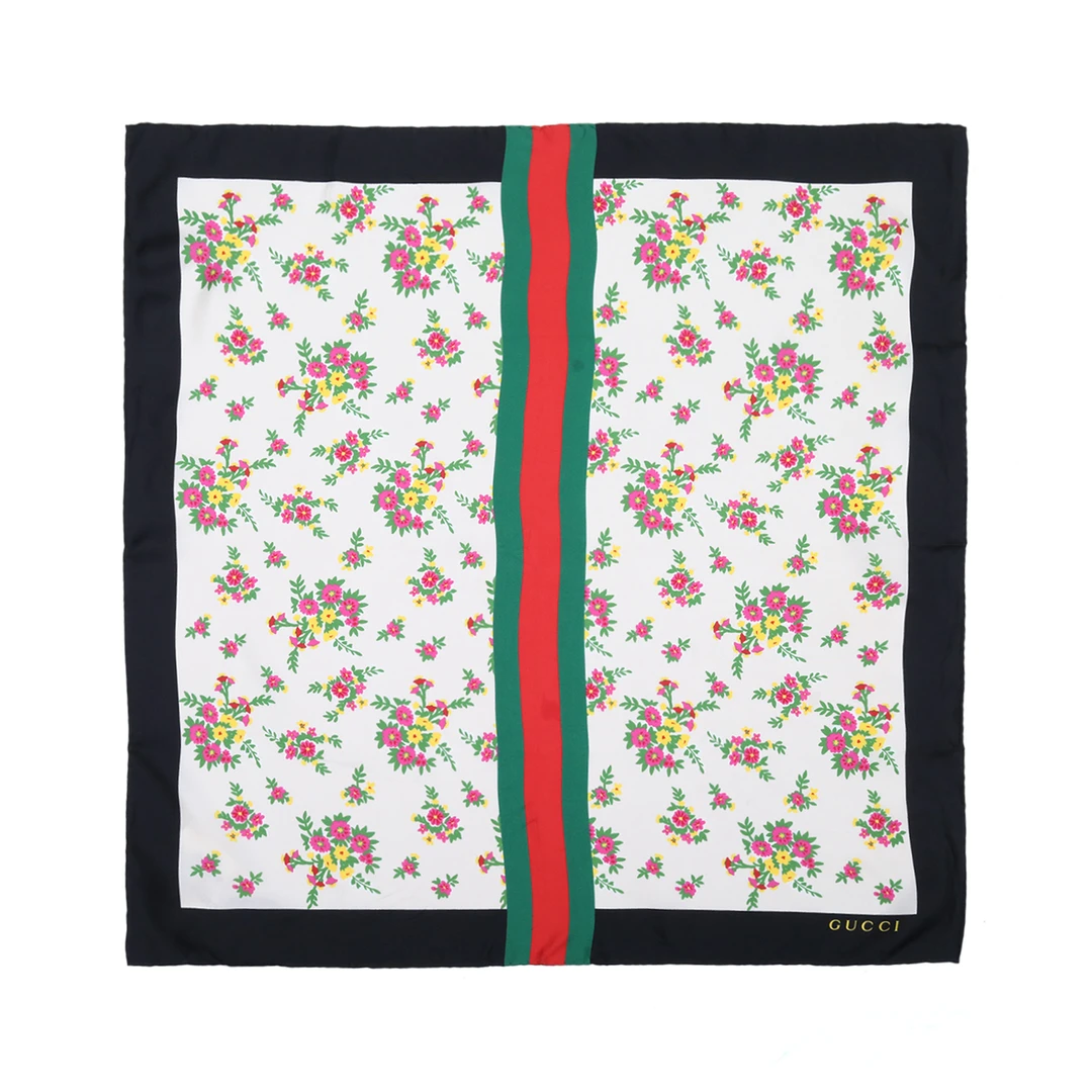 99新 GUCCI/古驰 小花佳珊P243975064gucci 印花丝巾