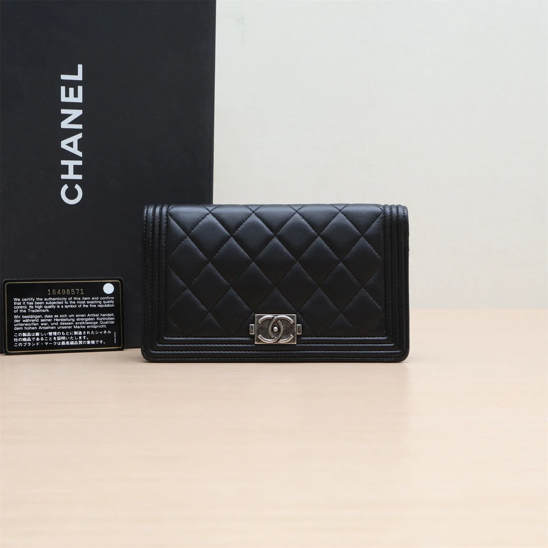 95新 Chanel/香奈儿 活动黑黑 P244381828Leboy 长款钱包 16开