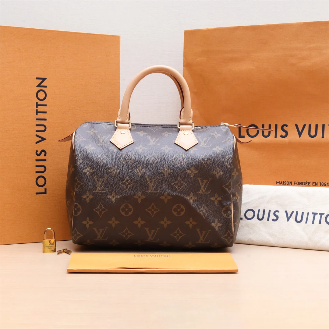95新 LouisVuitton/路易威登 小花攀攀Speedy 25 无肩带 芯片