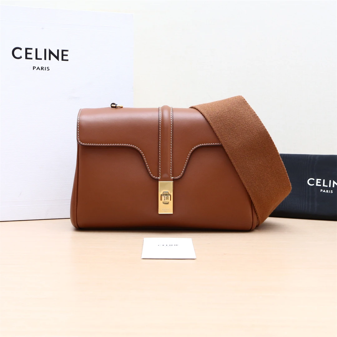 99新 Celine/思琳 新粉黑黑 965725 单肩包