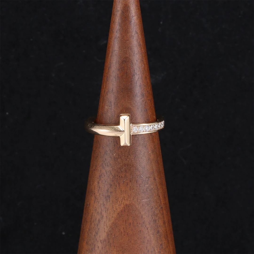 99新 Tiffany & Co./蒂芙尼 【33精选】828728 T 系列 窄版戒指
