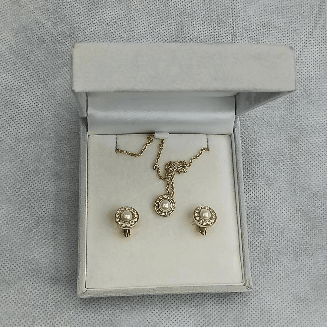 99新 DIOR/迪奥 【33精选】P224829619迪奥珍珠项链耳夹套盒