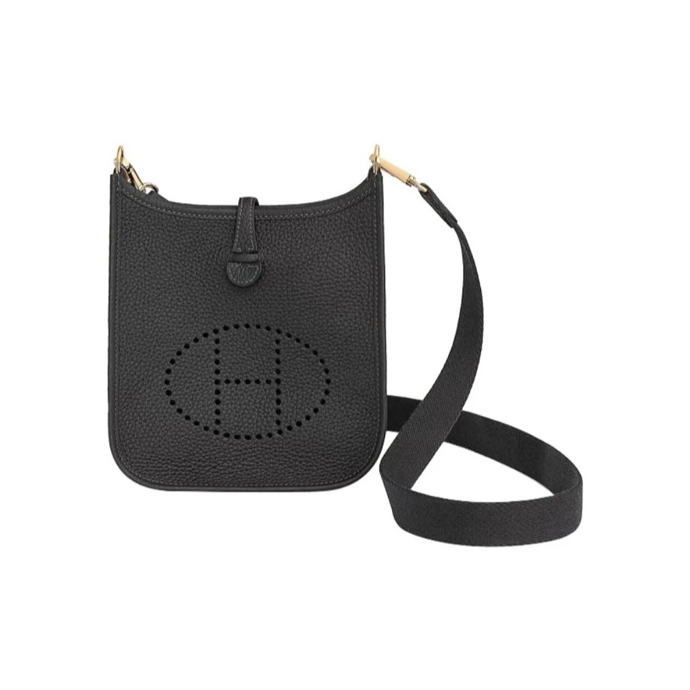 全新未使用 Hermes/爱马仕 黑黑精选 Evelyne Mini 16 软呢色 W刻
