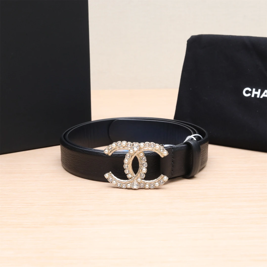 99新 Chanel/香奈儿 【33精选】725423 23K水钻爱心双C腰带80