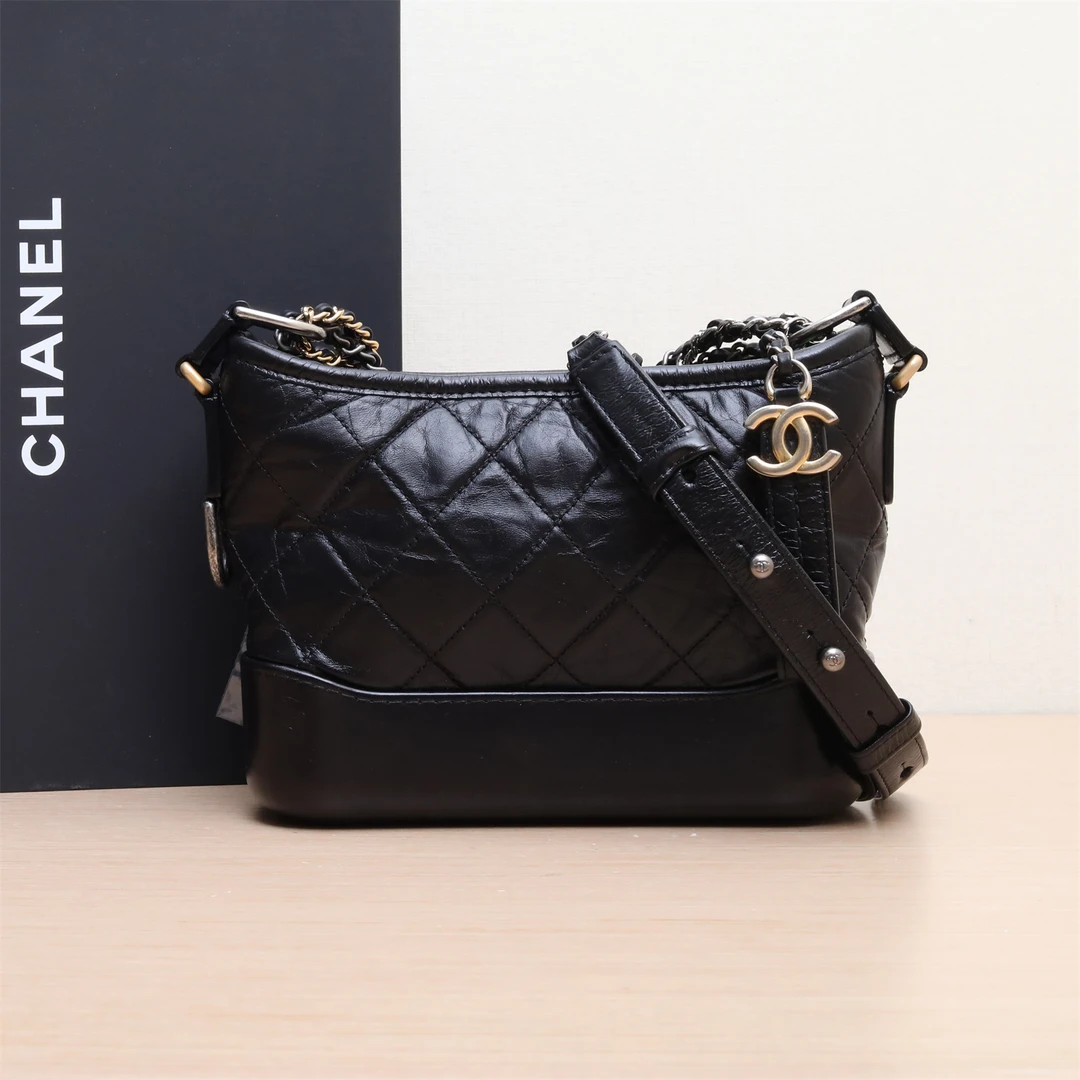 95新 Chanel/香奈儿 活动双双 全13599 尾8599流浪包小号 黑色