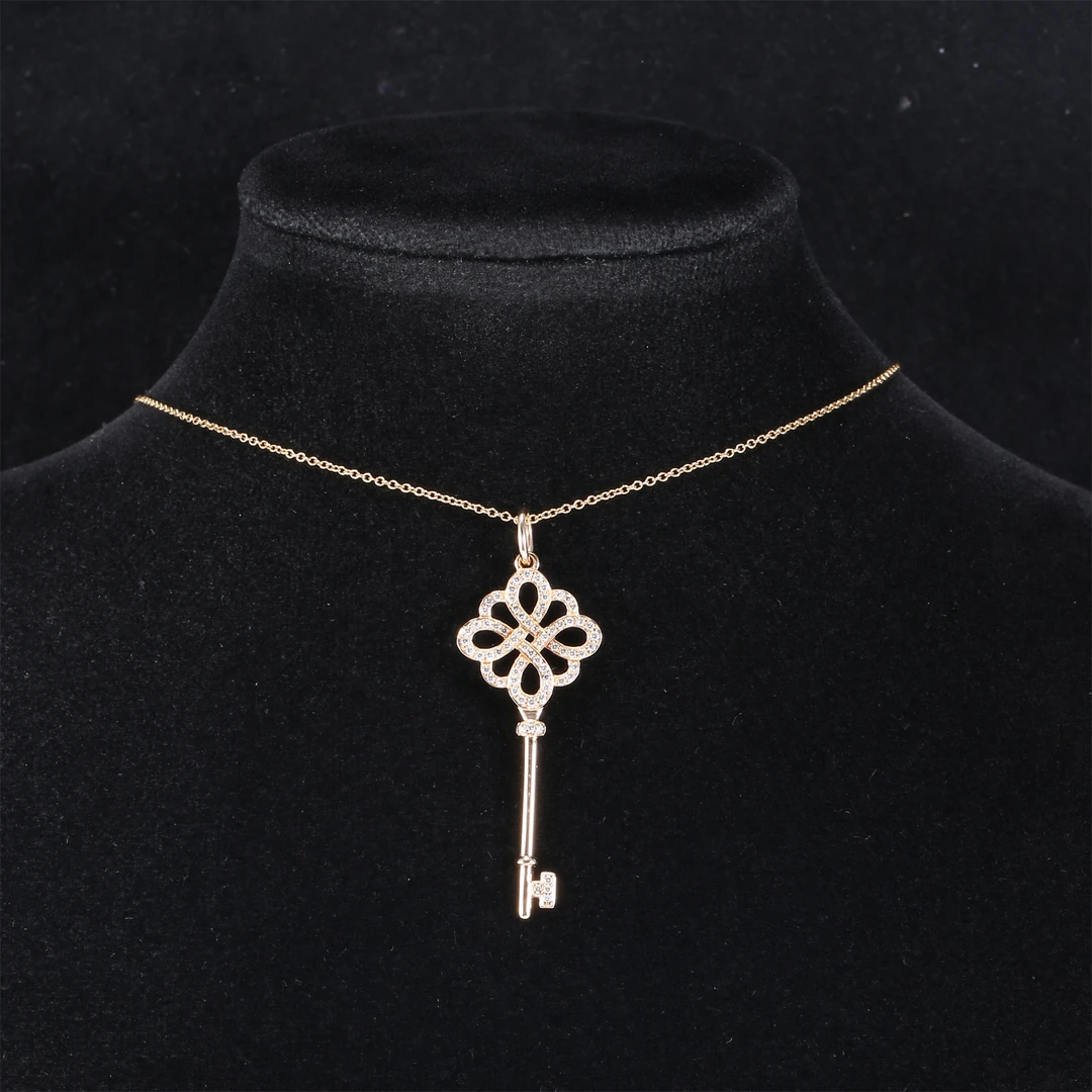 99新 Tiffany & Co./蒂芙尼 【33精选】828702中国结  钥匙 项链