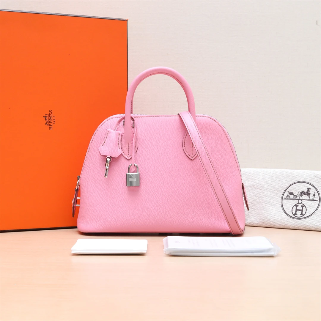 99新 Hermes/爱马仕 小花佳珊P214975568Bolide 保龄球包