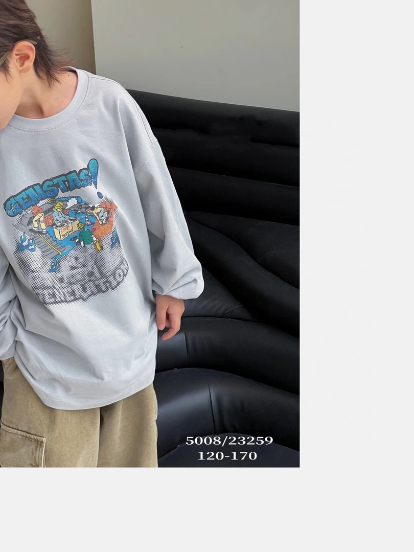 15008高端潮品童装时尚百搭长袖T恤B4-1-4