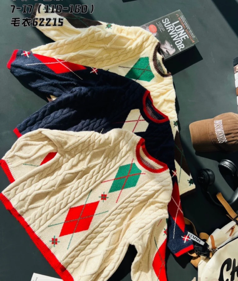 62215高端潮品童装时尚百搭休闲毛衣A7-3-2