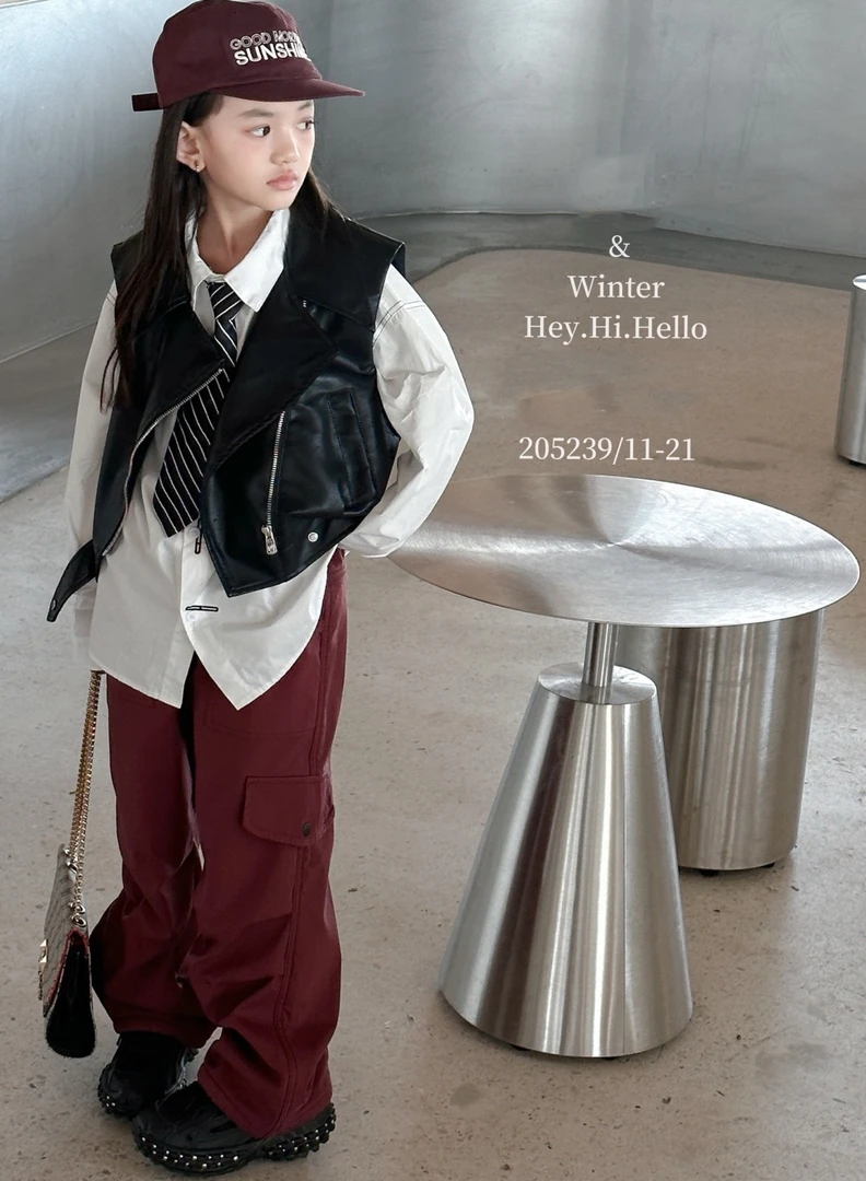 05239高端潮品童装时尚百搭一体绒工装裤B7-1