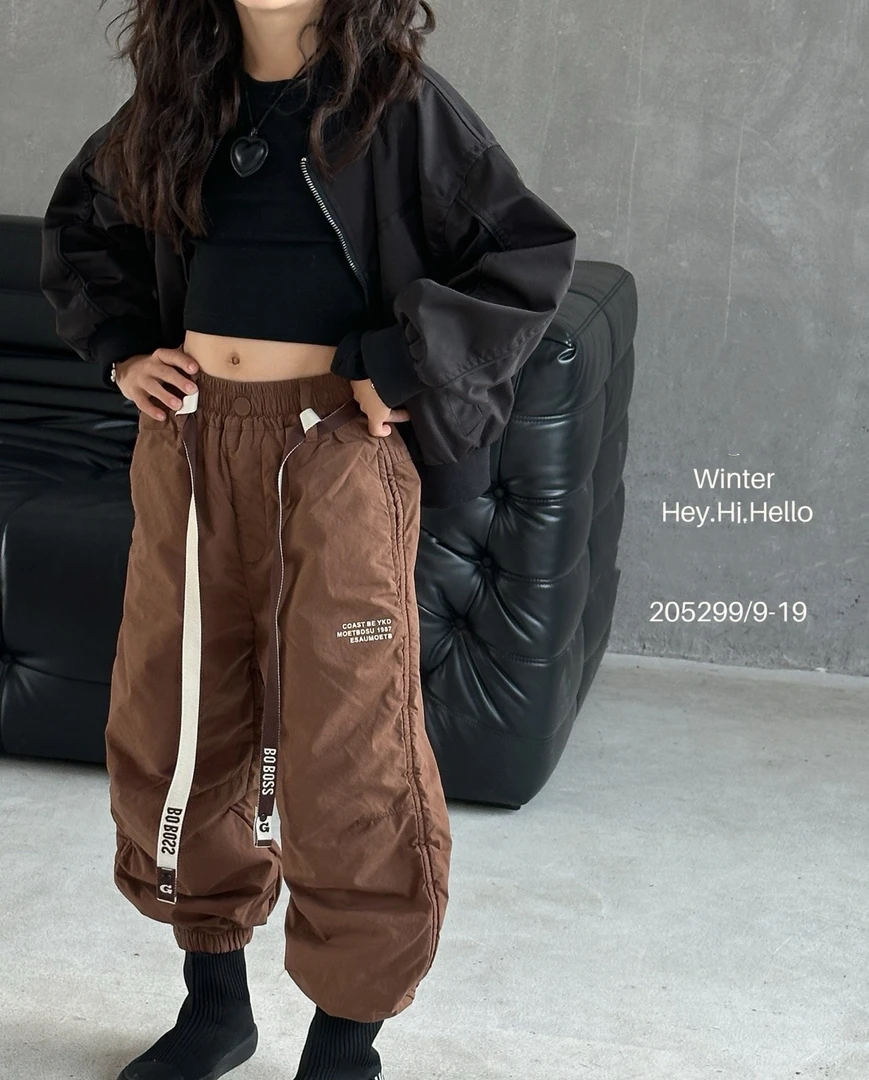 05299高端潮品童装时尚百搭刺绣休闲裤B10-5-2