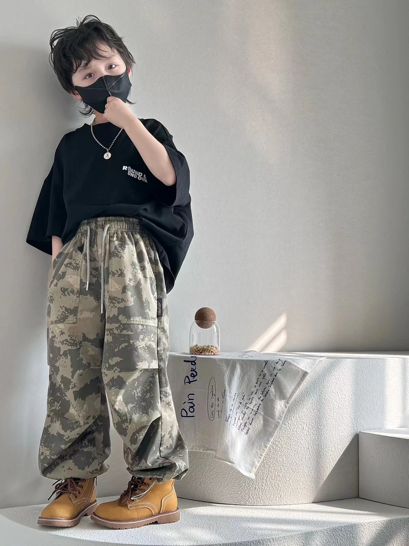 15810高端时尚潮品童装时尚百搭休闲裤B10-1-2