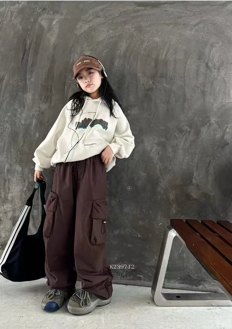 39712高端童装时尚百搭图家加绒工装长裤W/A6-1-4
