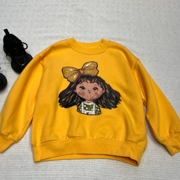 43645高端童装时尚百搭休闲加绒圆领卫衣A8-1