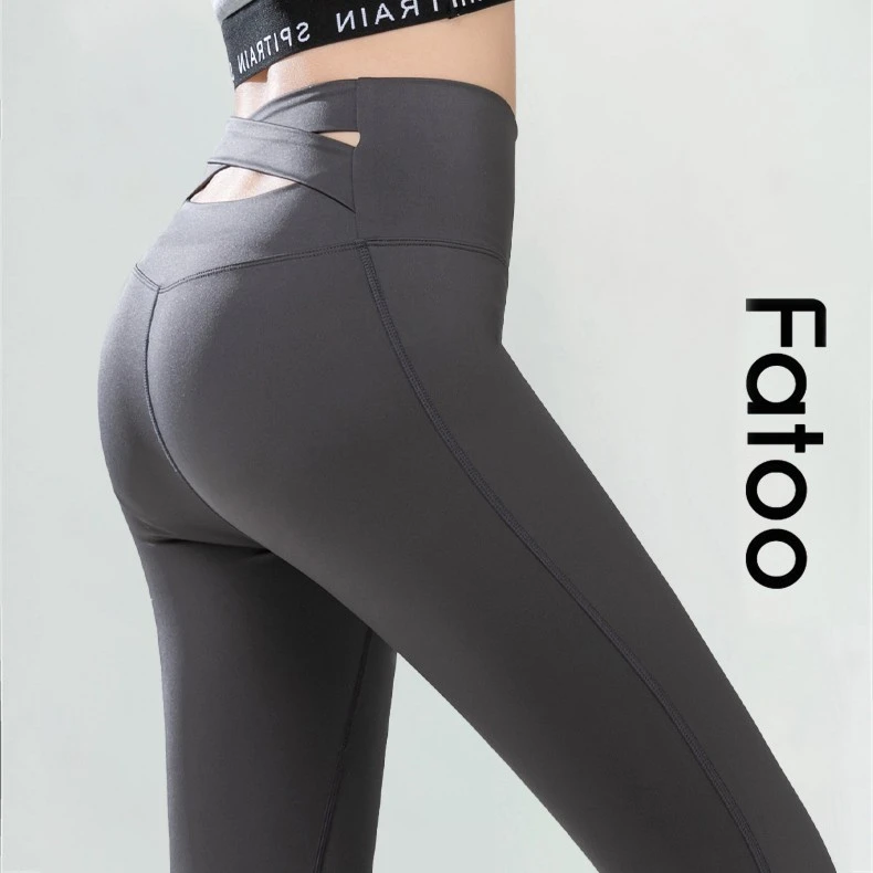 蜜桃臀锁腰裤高腰九分瑜伽裤速干提臀健身裤女