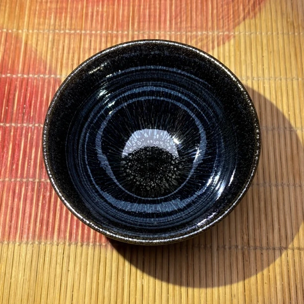 建窑建盏主人杯 宰相杯银蓝毫 8.8口径