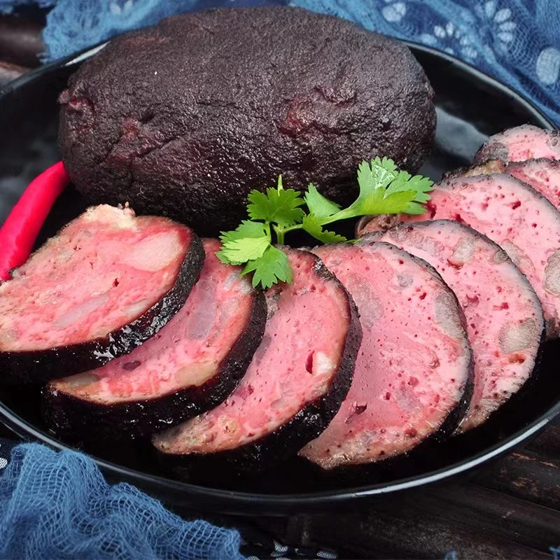 贵州特产血豆腐猪血丸子柴火烟熏豆腐腊味猪血粑美食特产真空包装