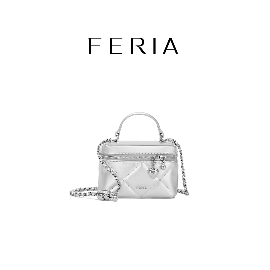 FERIA【Mini菱格盒子包】FE311B610韩国小众品牌时尚百搭经典菱格包