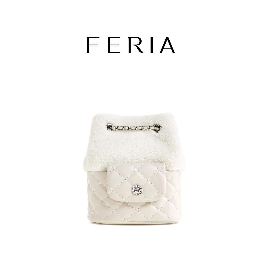 【七爷May 】FERIA【毛绒水桶包】FE308B183韩国小众高级秋冬感包